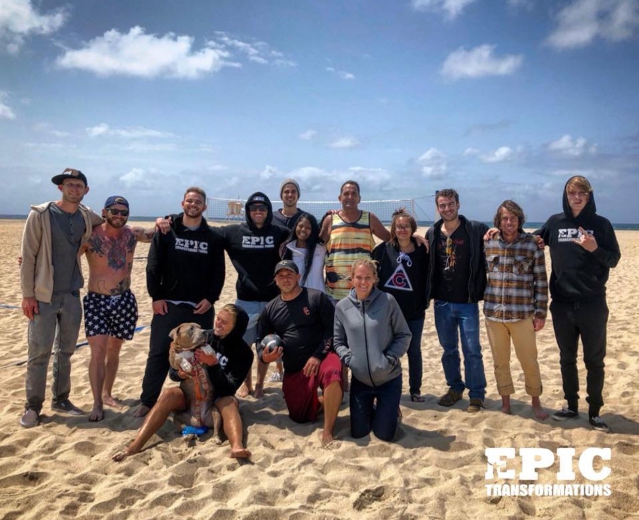 The Epic team at the beach